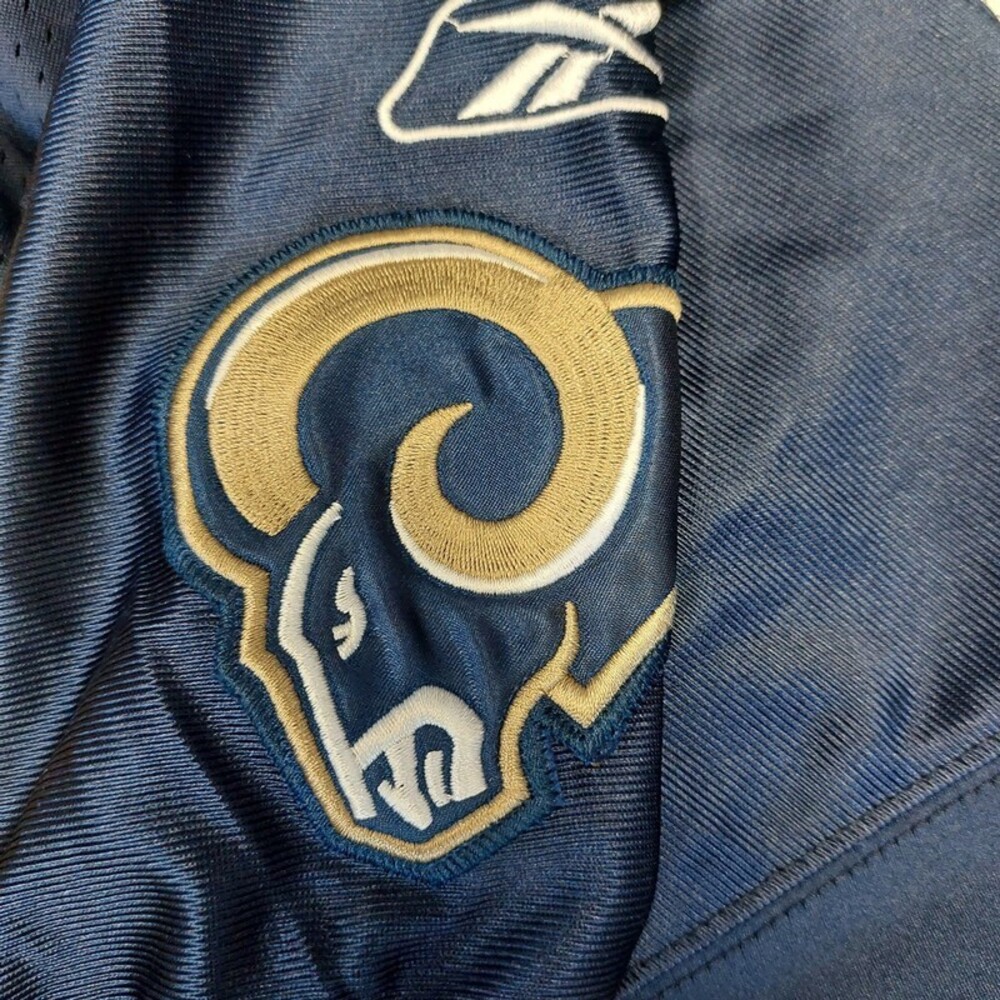 Reebok Equipment Mens 52 St. Louis Los Angeles Rams Chris Long #72 Jersey Blue - Picture 7 of 11